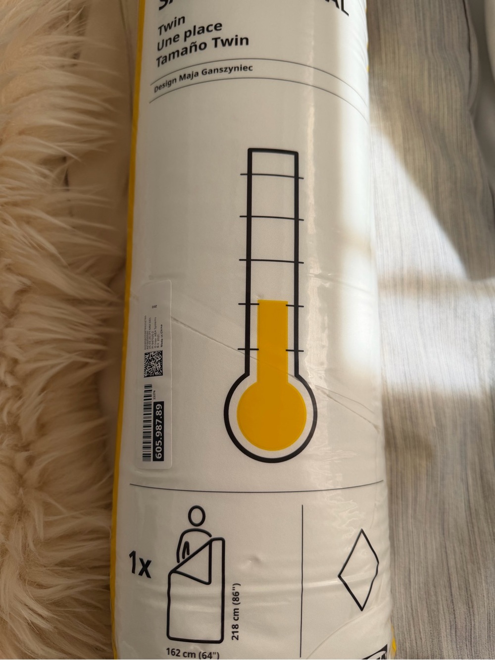 IKEA SANDGRÄSMAL white twin duvet insert - Picture 6 of 6
